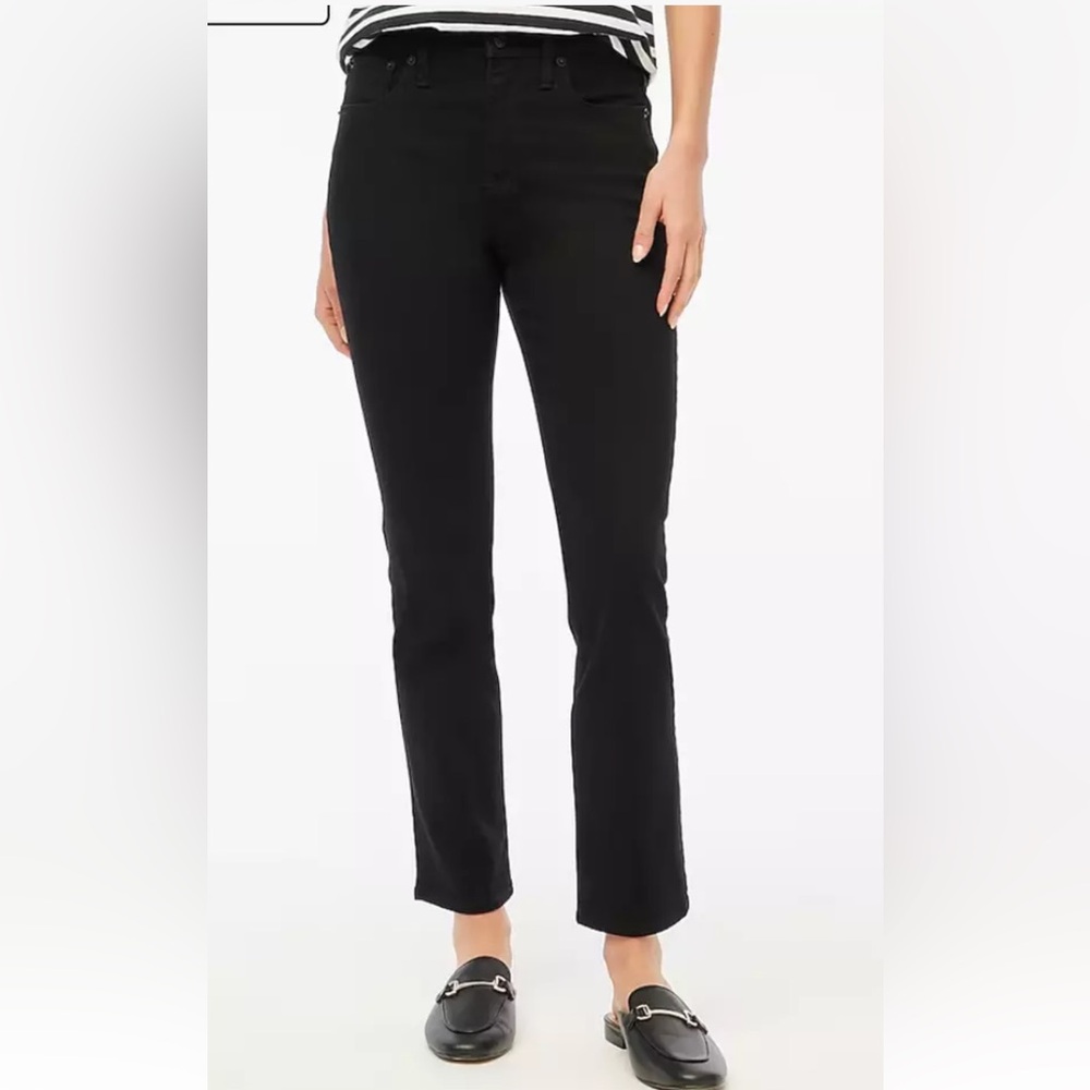 J. Crew Black Essential Straight Jeans 25P NWT
